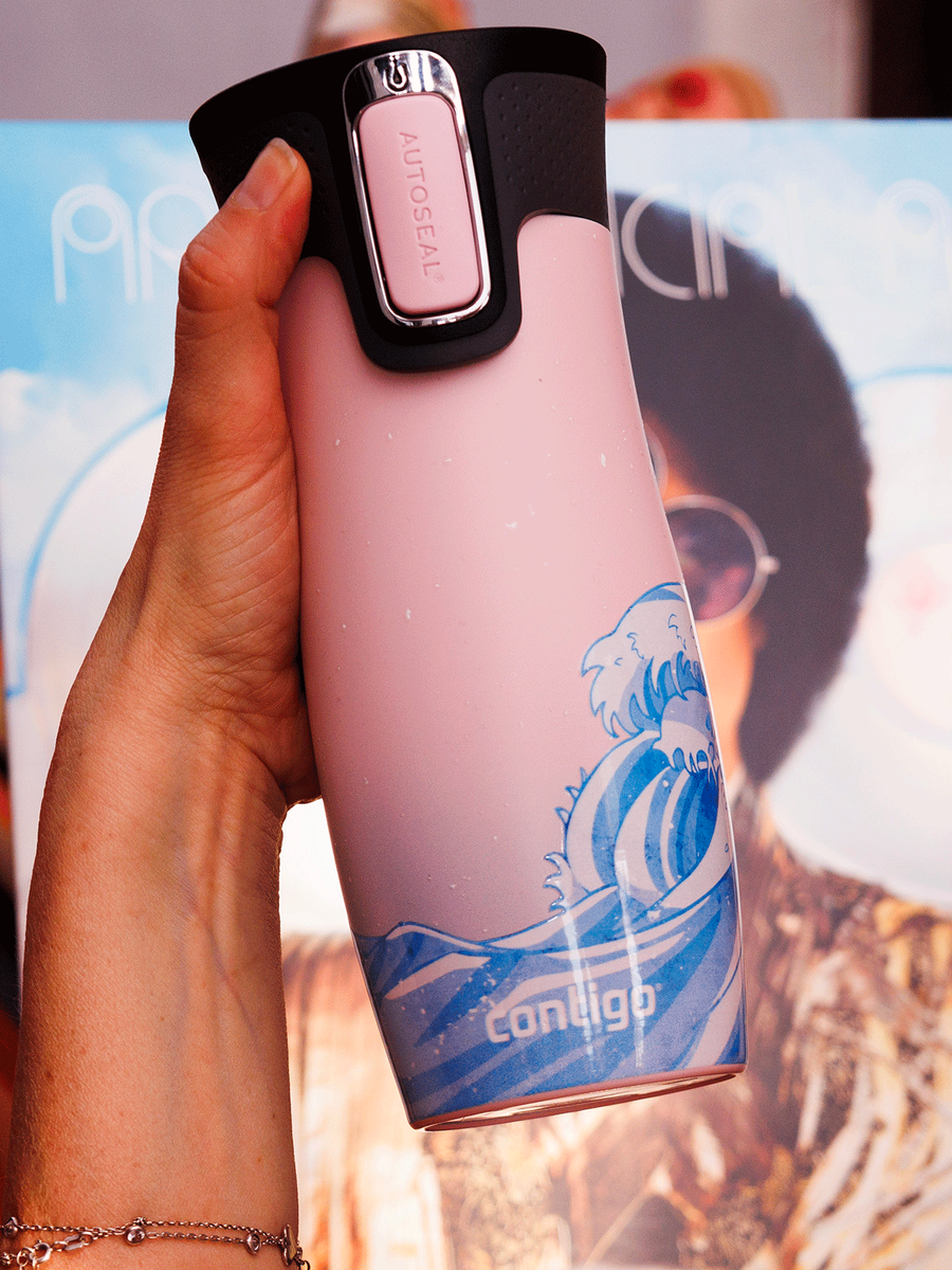 Kubek termiczny - Contigo West Loop 2.0 • 470ml • Summer Waves - Różowy Mat