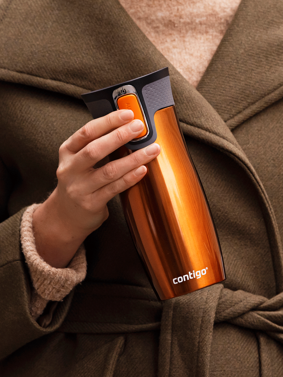 Kubek termiczny - Contigo West Loop 2.0 • 470ml • Pomarańczowy