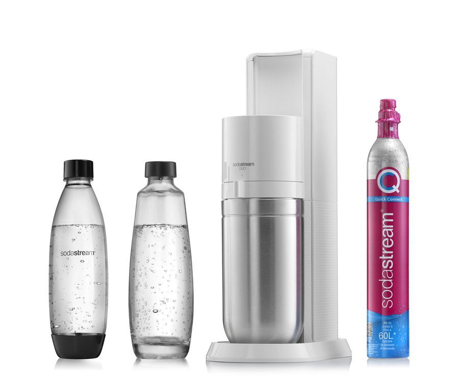 Saturator do wody gazowanej SodaStream Duo biały'+ 2 butelki+ nabój CO2