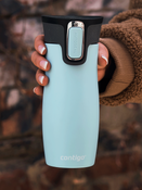 Kubek termiczny - Contigo West Loop 2.0 • 470ml • Błękitny Mat + Pudełko