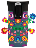 Kubek termiczny - Contigo West Loop Mini • 300ml • Folklor - Niebieski Metalik