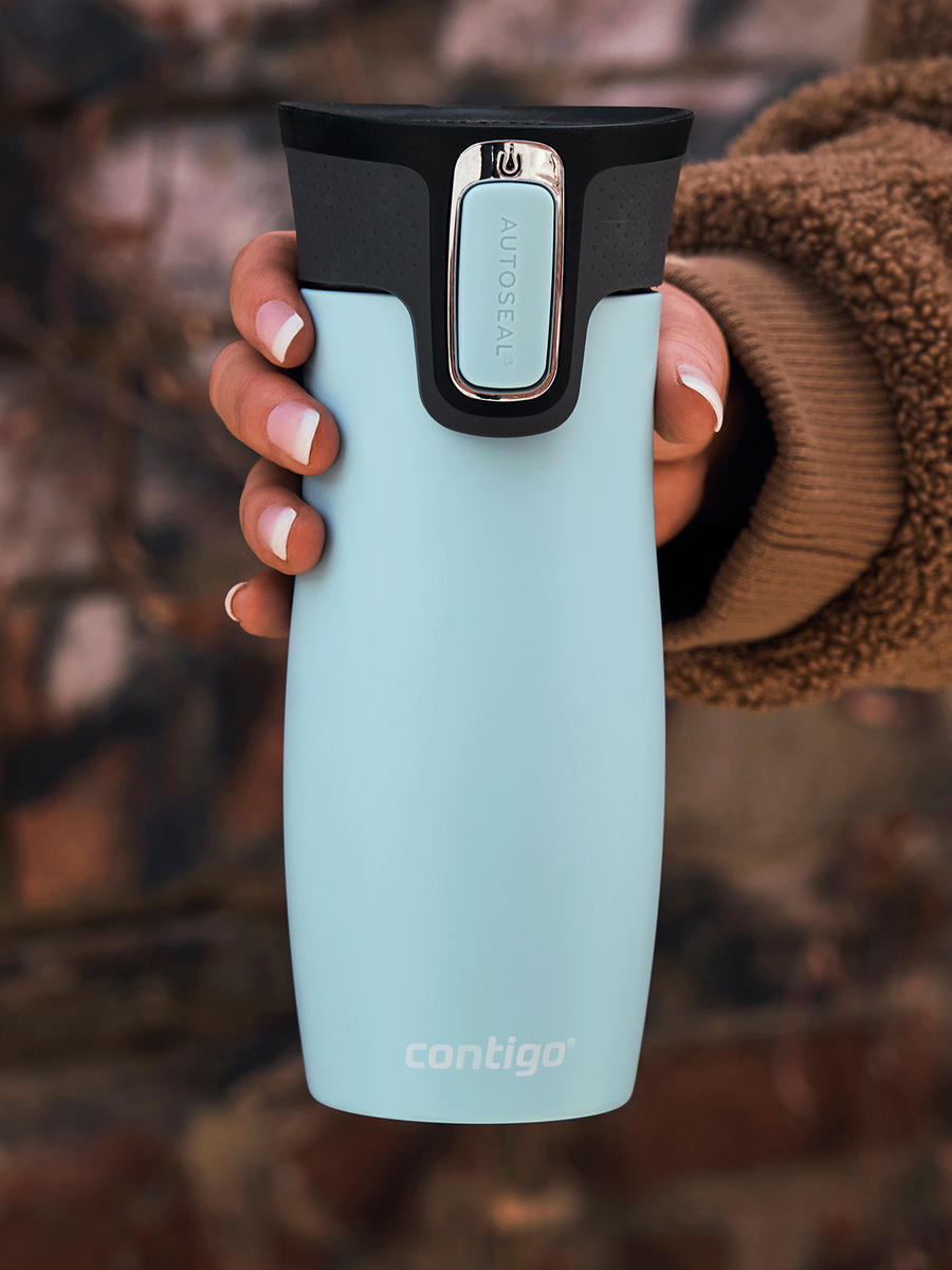 Kubek termiczny - Contigo West Loop 2.0 • 470ml • Błękitny Mat