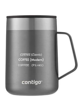 Kubek termiczny z grawerem - Contigo Streeterville • 420ml • Szary