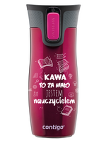 Kubek termiczny - Contigo West Loop 2.0 • 470ml • Jestem Nauczycielem - Malinowy