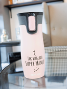 Kubek termiczny - Contigo West Loop 2.0 • 470ml • Tak wygląda super mama - Różowy