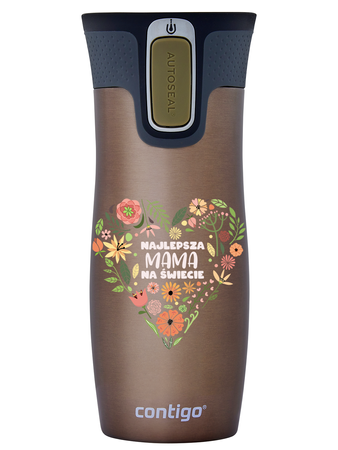 Kubek termiczny - Contigo West Loop 2.0 • 470ml • Najlepsza Mama - Latte