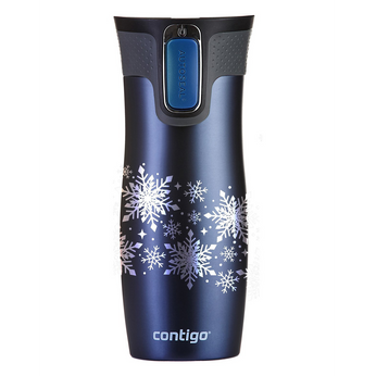 Kubek termiczny - Contigo West Loop • 470ml Snow Stars - Granatowy