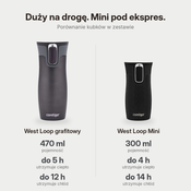 Zestaw Contigo West Loop grafitowy 470 ml + West Loop Mini 300 ml – czarny metalik