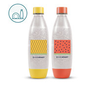 Zestaw butelek SodaStream Fuse Crafted żółta i czerwona , 2x1L