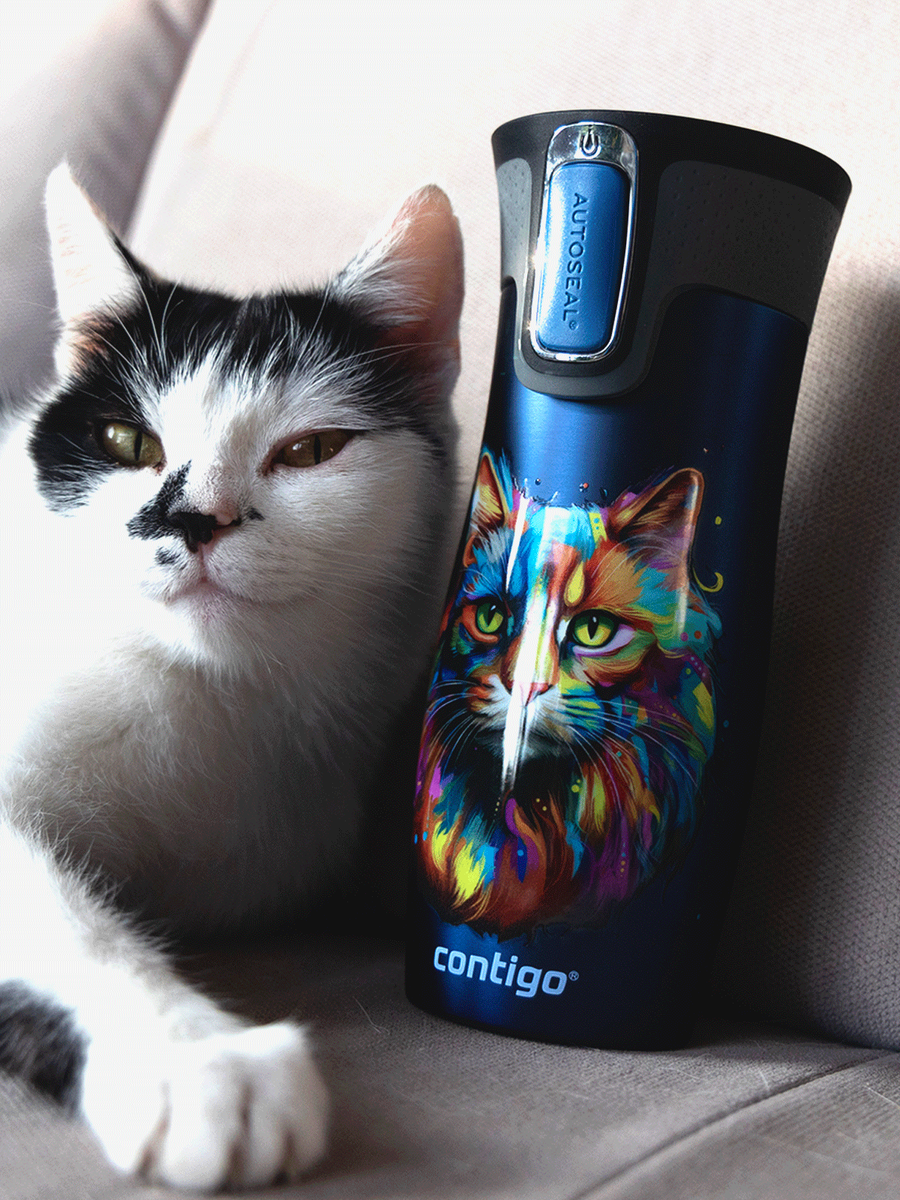 Kubek termiczny - Contigo West Loop 2.0 • 470ml • Kot - Granatowy