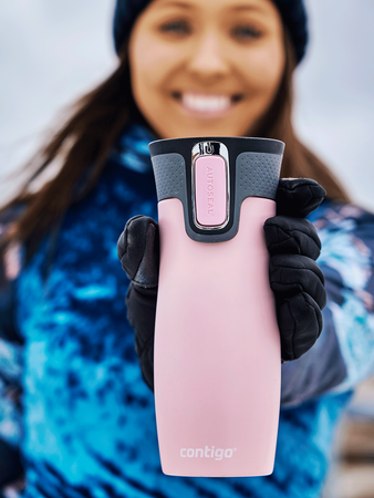 Kubek termiczny - Contigo West Loop 2.0 • 470ml • Różowy Mat