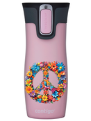 Kubek termiczny - Contigo West Loop 2.0 • 470ml • Peace - Różowy Mat