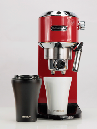 Kubek termiczny do kawy z powłoką ceramiczną Dr.Bacty Apollo 227 ml - czarny - powystawowy