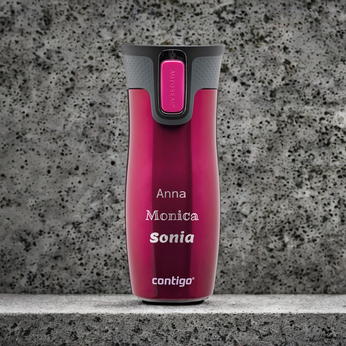 Kubek termiczny z grawerem - Contigo West Loop 2.0 • 470ml • Malinowy
