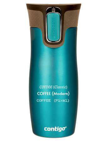 Kubek termiczny z grawerem - Contigo West Loop • 470ml • Turkusowy