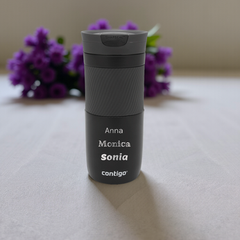 Kubek termiczny z grawerem - Contigo Byron • 470ml • Black Mat