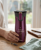 Kubek termiczny - Contigo West Loop 2.0 • 470ml • Tak wygląda super mama - Malinowy
