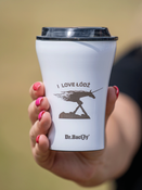 Kubek do kawy wielorazowy Dr.Bacty Apollo 227 ml - Łódź - biały