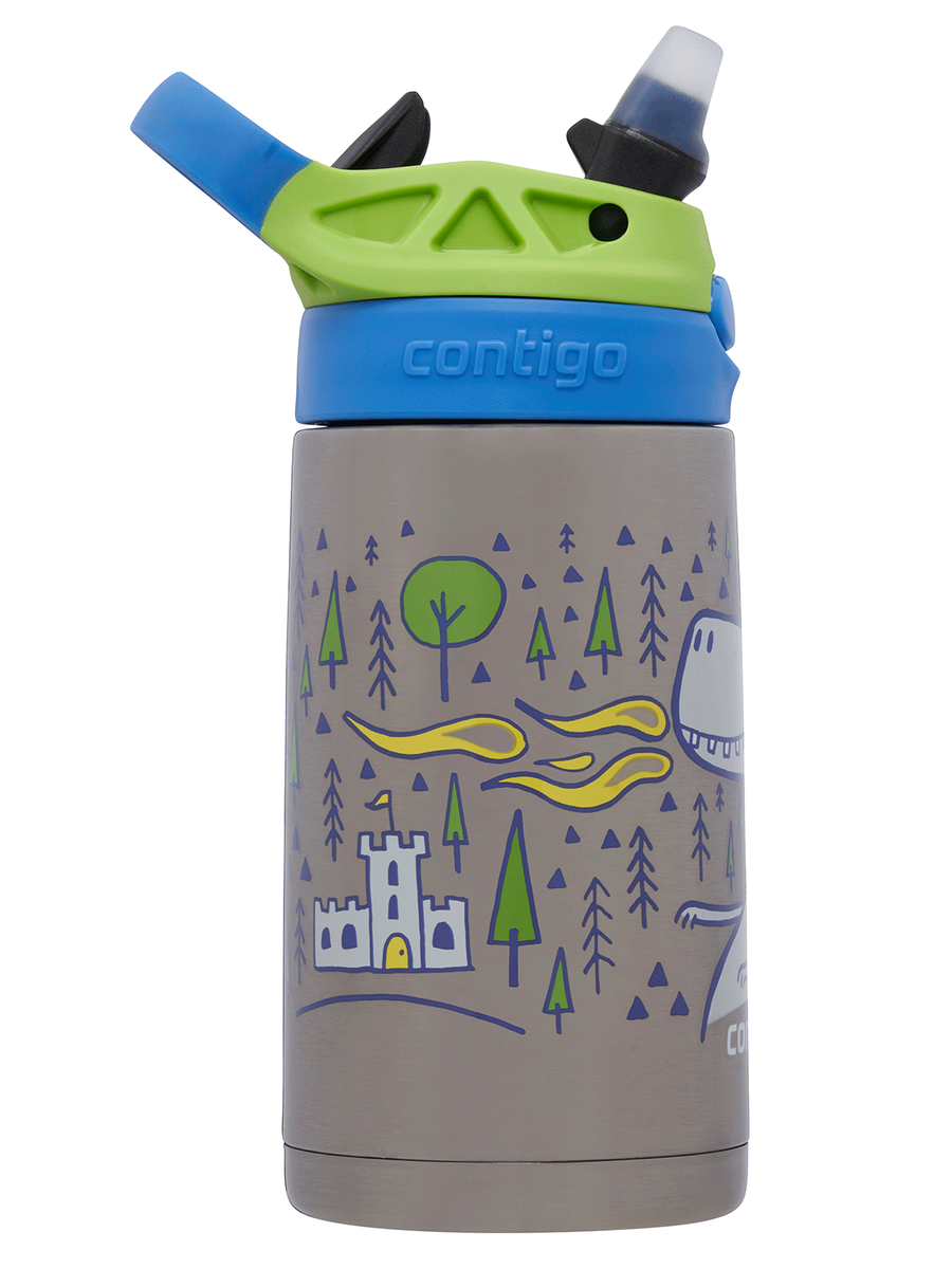 Bidon termiczny dla dziecka - Contigo Easy Clean • 380ml • Zielony Smok