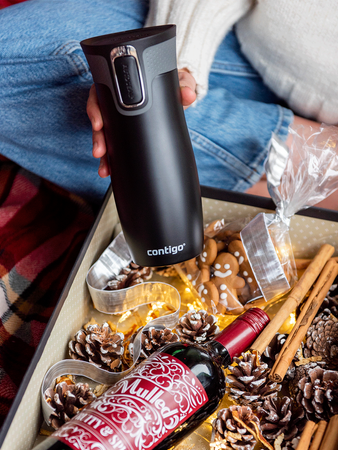 Kubek termiczny z grawerem - Contigo West Loop 2.0 • 470ml • Czarny