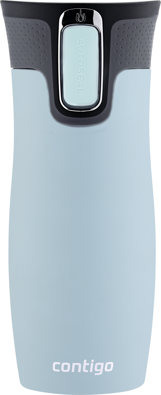 Kubek termiczny - Contigo West Loop 2.0 • 470ml • Błękitny Mat + Pudełko