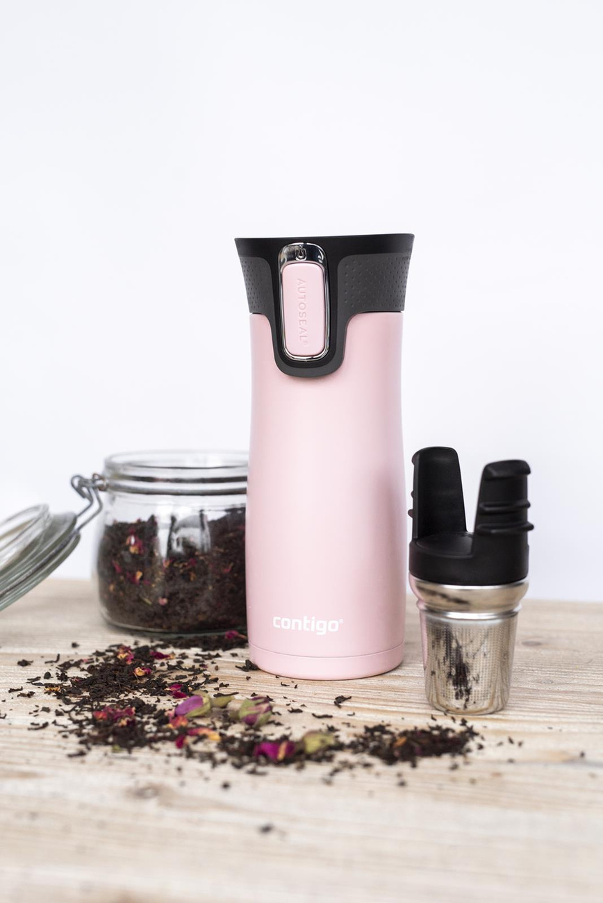 Kubek termiczny - Contigo West Loop 2.0 • 470ml • różowy mat - powystawowy