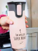 Kubek termiczny - Contigo West Loop 2.0 • 470ml • Tak wygląda super mama - Różowy