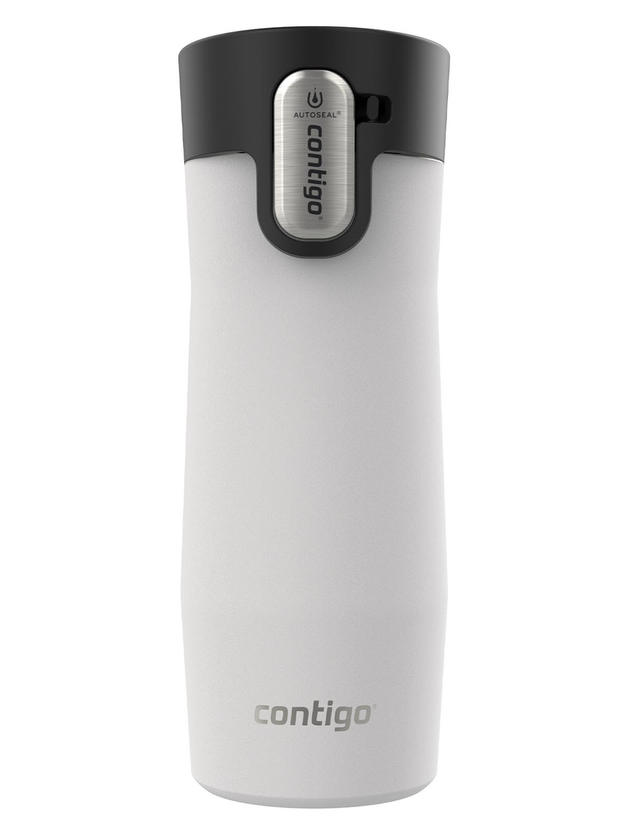 Kubek termiczny Contigo West Loop 3.0 470ml - Buldog Francuski - Biały Mat