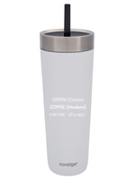 Kubek termiczny ze słomką z grawerem - Luxe Tumbler • 720ml • Salt