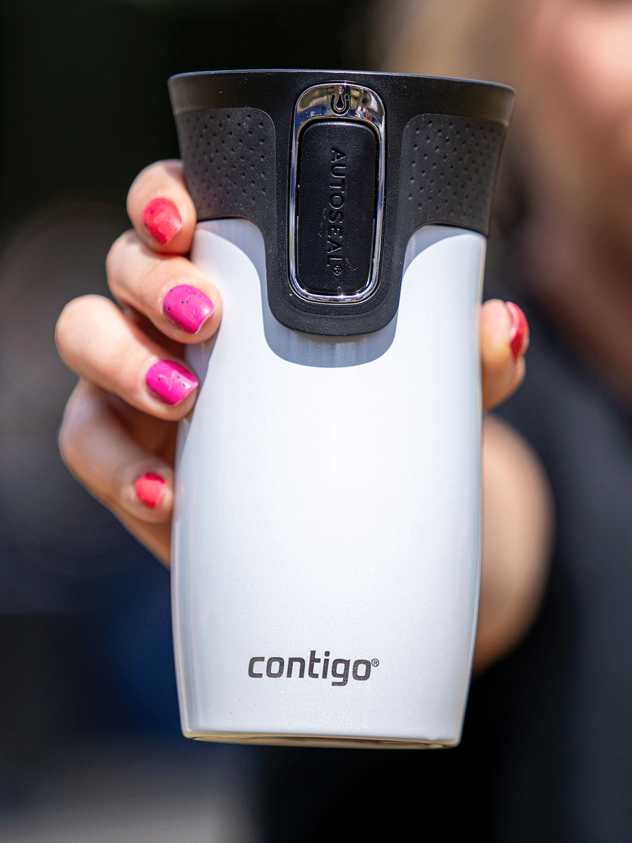 Kubek termiczny - Contigo West Loop Mini • 300ml • biały metalik - powystawowy