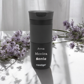 Kubek termiczny z grawerem - Contigo Byron • 470ml • Black Mat