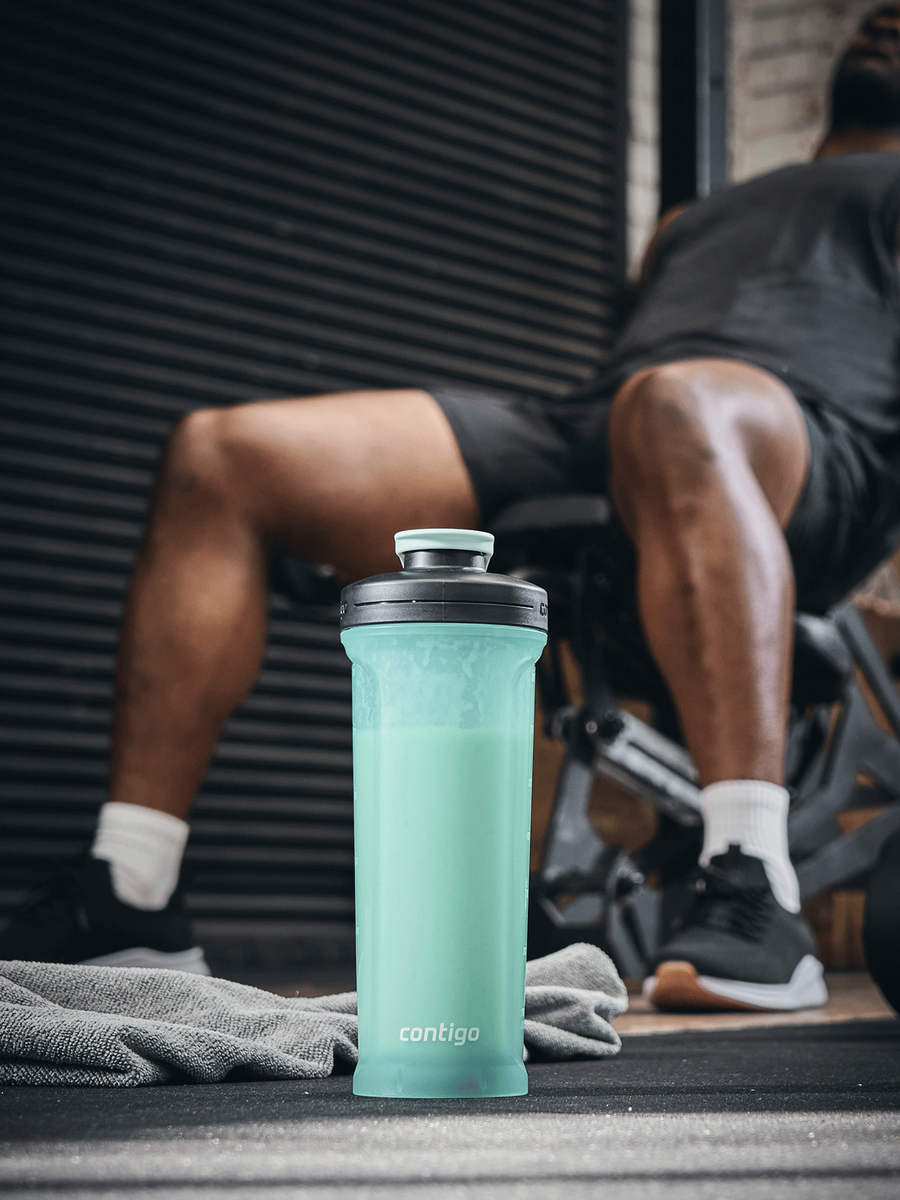 Shaker do odżywek - Contigo Shake&Go 2.0 • 820ml • błękitny