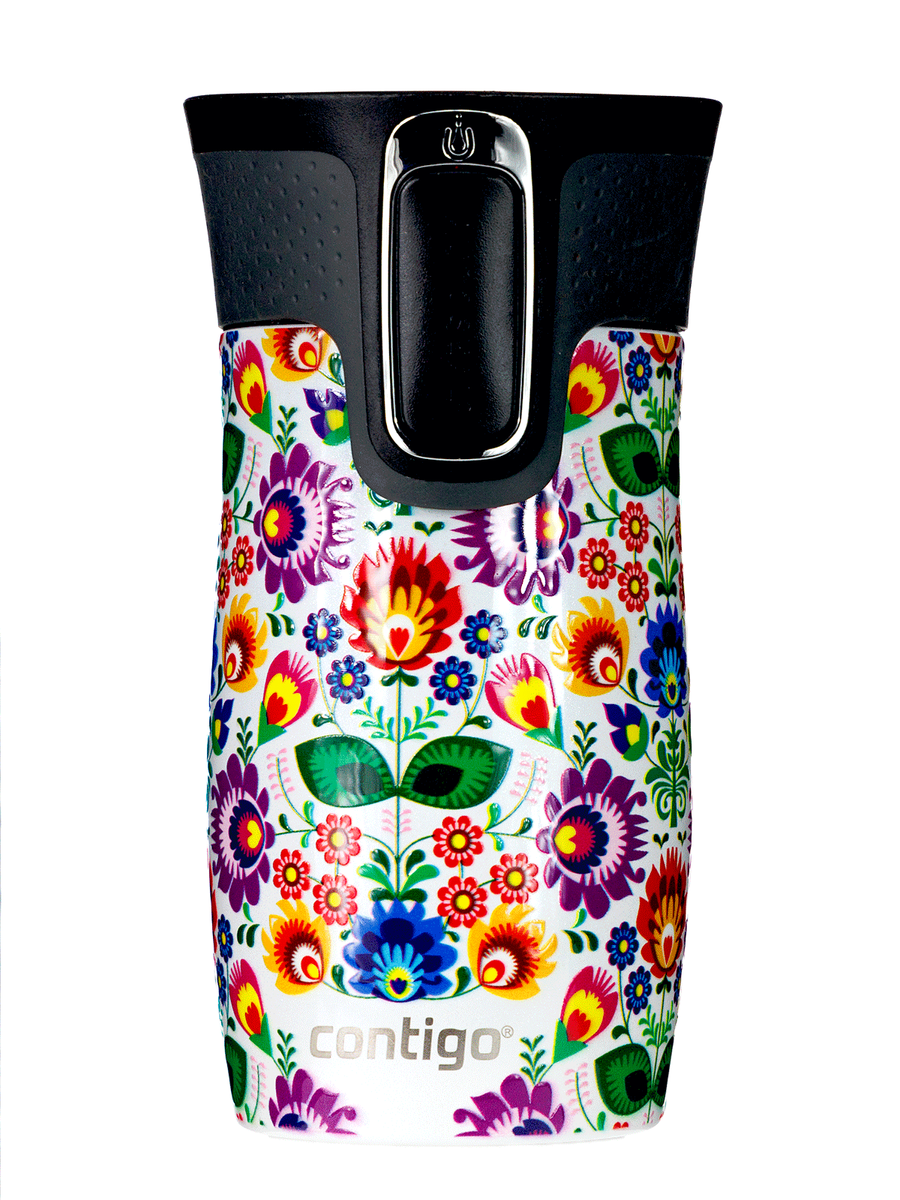 Kubek termiczny - Contigo West Loop Mini • 300ml • Folklor - Biały Metalik
