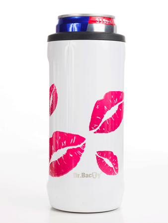 Kubek termiczny 2w1 Dr.Bacty Notus 360 ml -  Usta - biały