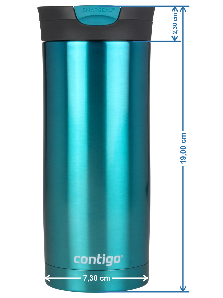 Kubek termiczny - Contigo Huron • 470ml • Arabeska White - Gunnmetal