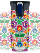 Kubek termiczny - Contigo West Loop 2.0 • 470ml • Folklor - Stalowy