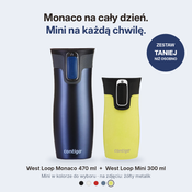 Zestaw kubków termicznych - Contigo West Loop • Monaco • 470 ml + West Loop Mini • 300 ml • żółty metalik