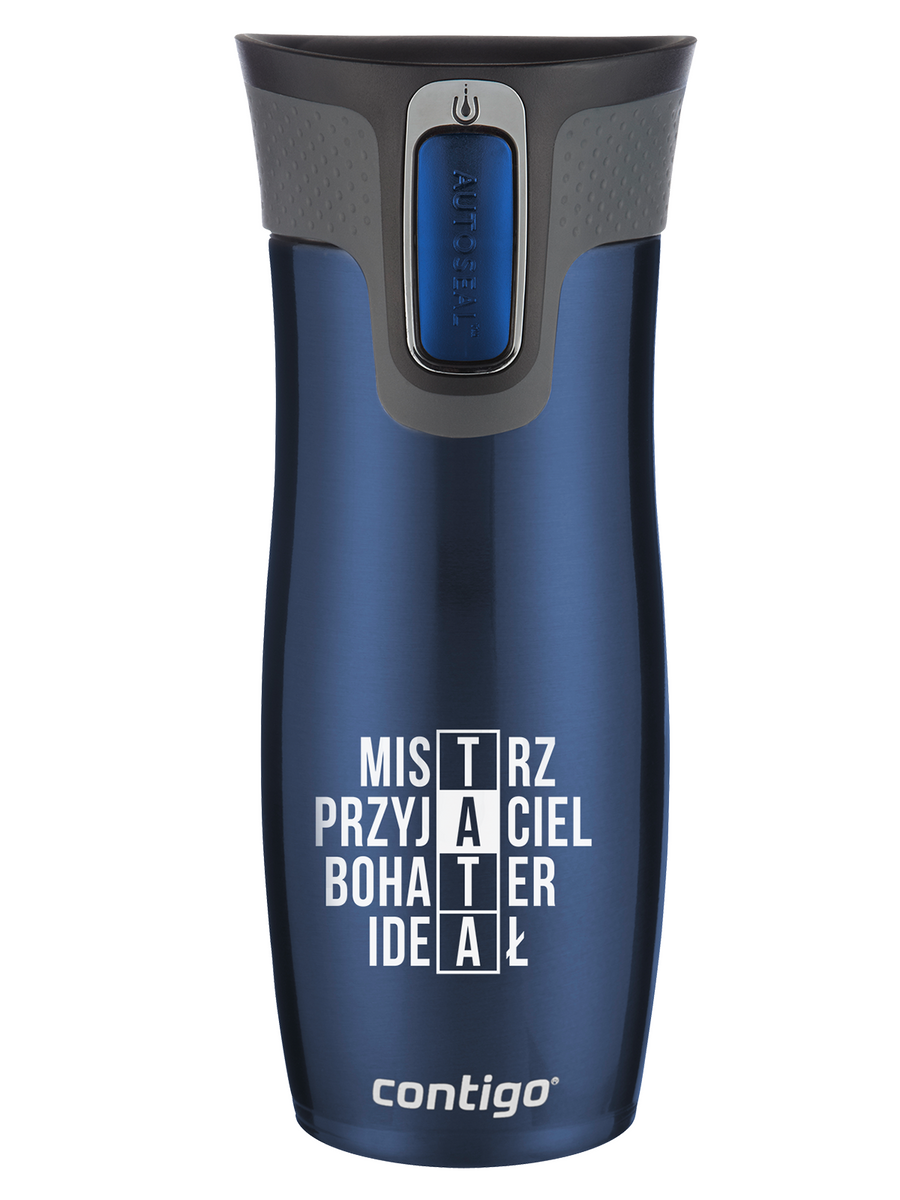 Dzień Taty Kubek termiczny - Contigo West Loop • 470ml • Granat Mat "Tata"