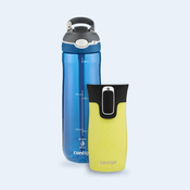 Zestaw - Contigo butelka Ashland • 720 ml + kubek termiczny West Loop Mini • 300 ml • żółty metalik