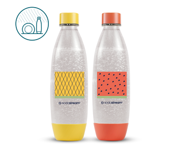 Zestaw butelek SodaStream Fuse Crafted żółta i czerwona , 2x1L