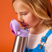 B.box Duży Bidon Termiczny Stalowy ze Słomką 500ml Sugar Plum