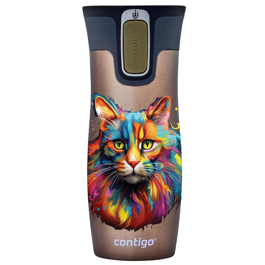 Kubek termiczny - Contigo West Loop 2.0 • 470ml • Kot - Latte