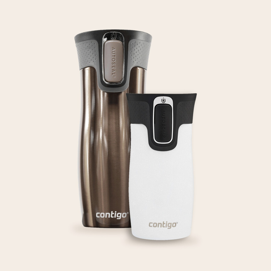 Zestaw kubków termicznych Contigo West Loop 2.0 Latte 470 ml + West Loop Mini Biały 300 ml