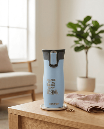 Kubek termiczny - Contigo West Loop 2.0 • 470ml • Mother - Błękitny Mat
