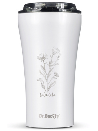 Kubek termiczny na kawę Dr.Bacty Apollo 2.0 360 ml "Calendula" - White