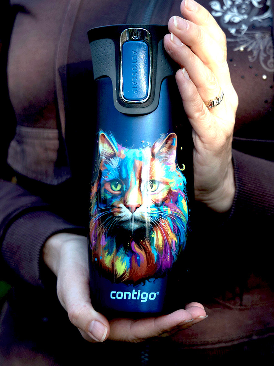 Kubek termiczny - Contigo West Loop 2.0 • 470ml • Kot - Granatowy