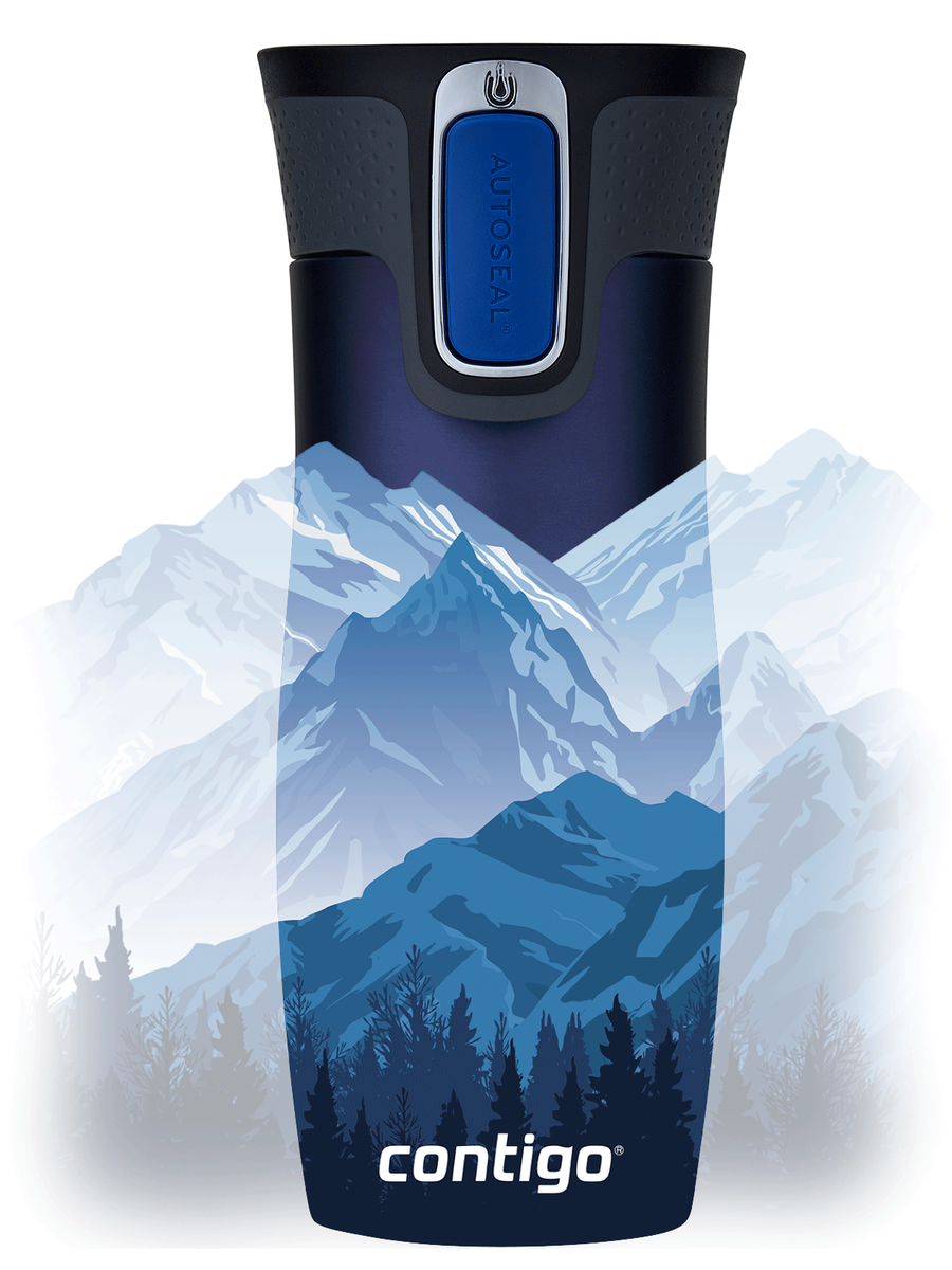 Kubek termiczny - Contigo West Loop 2.0 • 470ml • Góry w nocy”