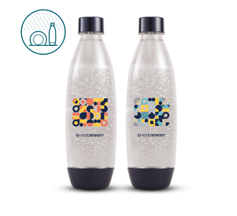 Zestaw butelek SodaStream Fuse Bubble Mosaic niebieska, 2x1L