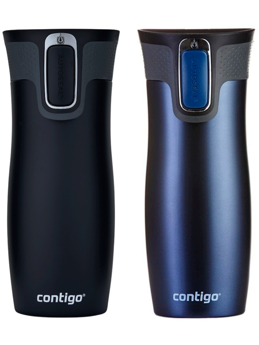 Zestaw kubków termicznych - Contigo West Loop 2.0 • 470ml • Czarny Mat + Granatowy Mat