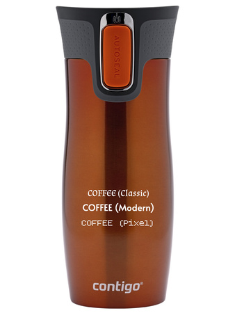 Kubek termiczny z grawerem - Contigo West Loop 2.0 • 470ml • Pomarańczowy